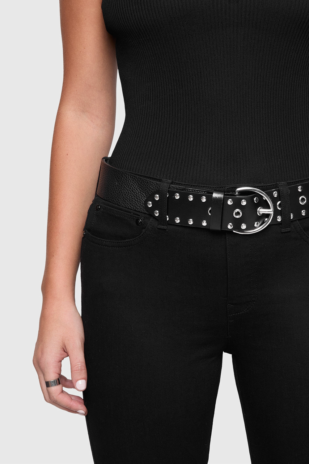 Studded Grommet Belt - Belts
