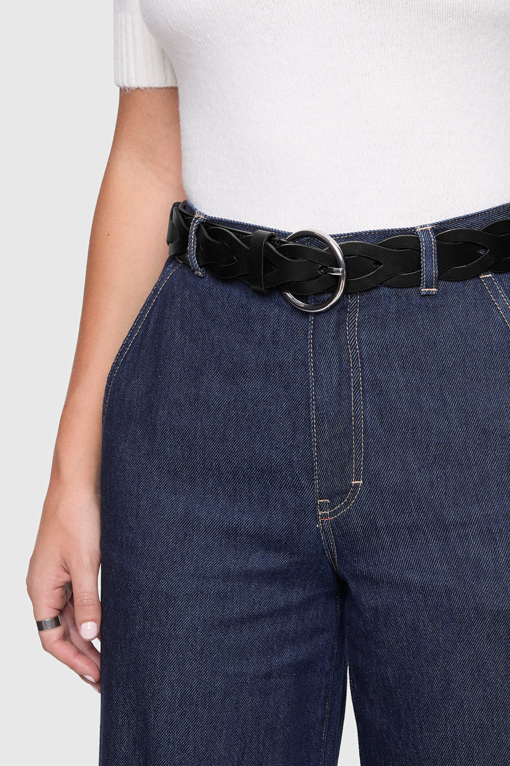 Woven Braided Belt - Belts - Black