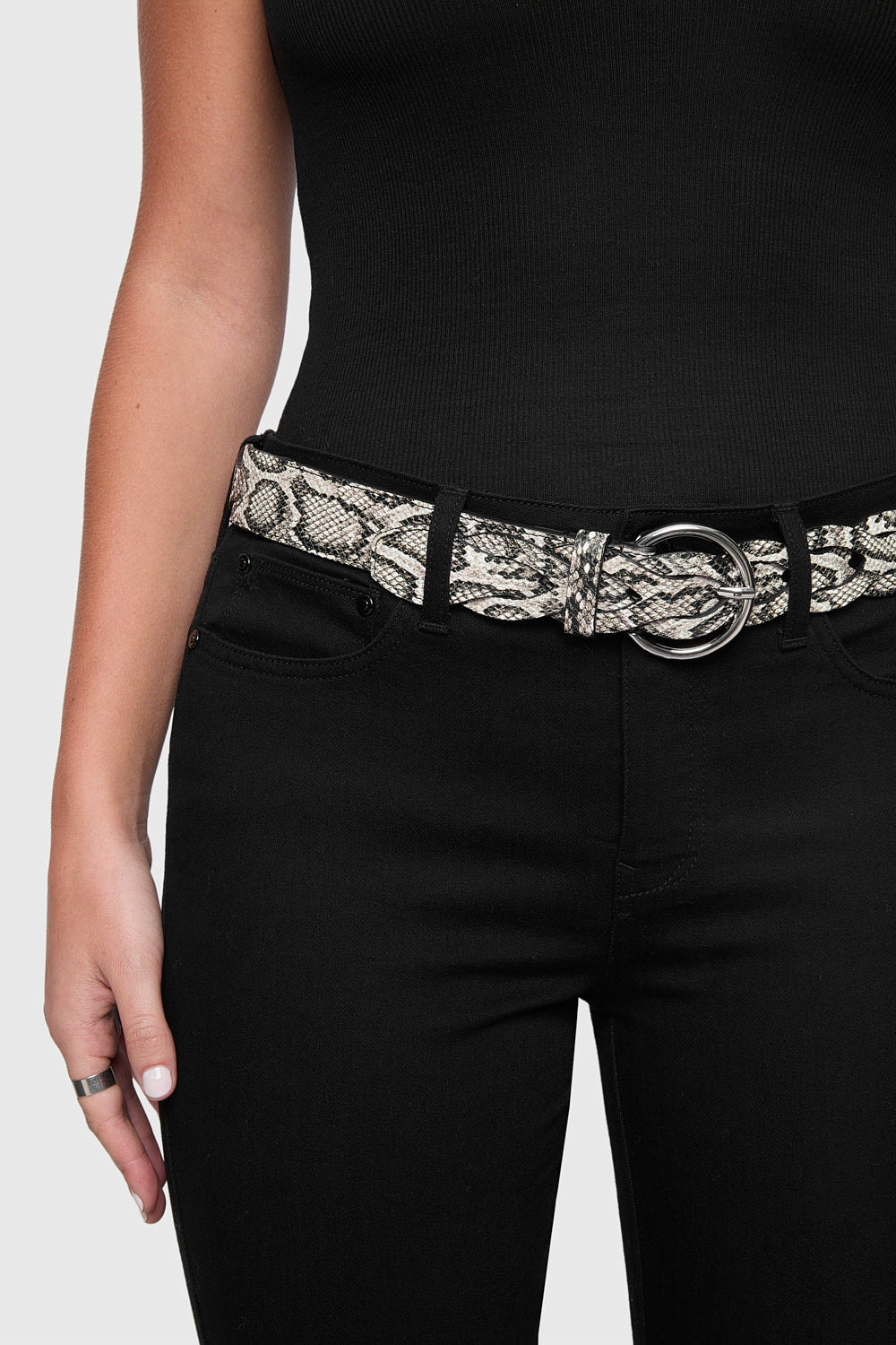 Woven Braided Belt - Belts - White