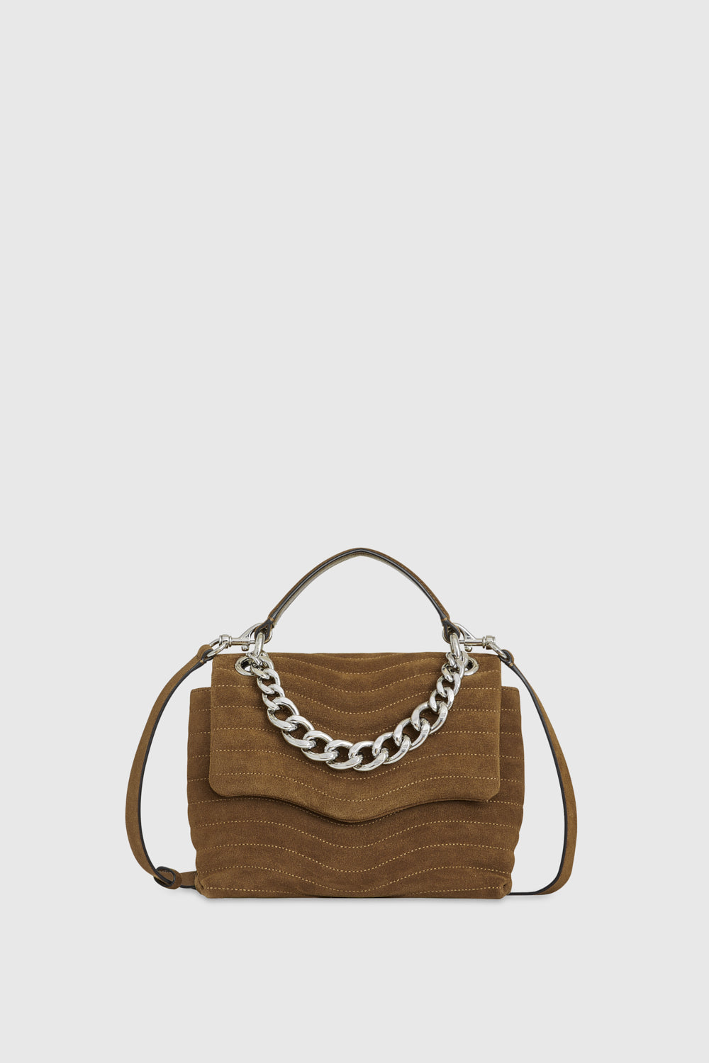 M.A.B. Quilted Top Handle Satchel - Top Handle Bags