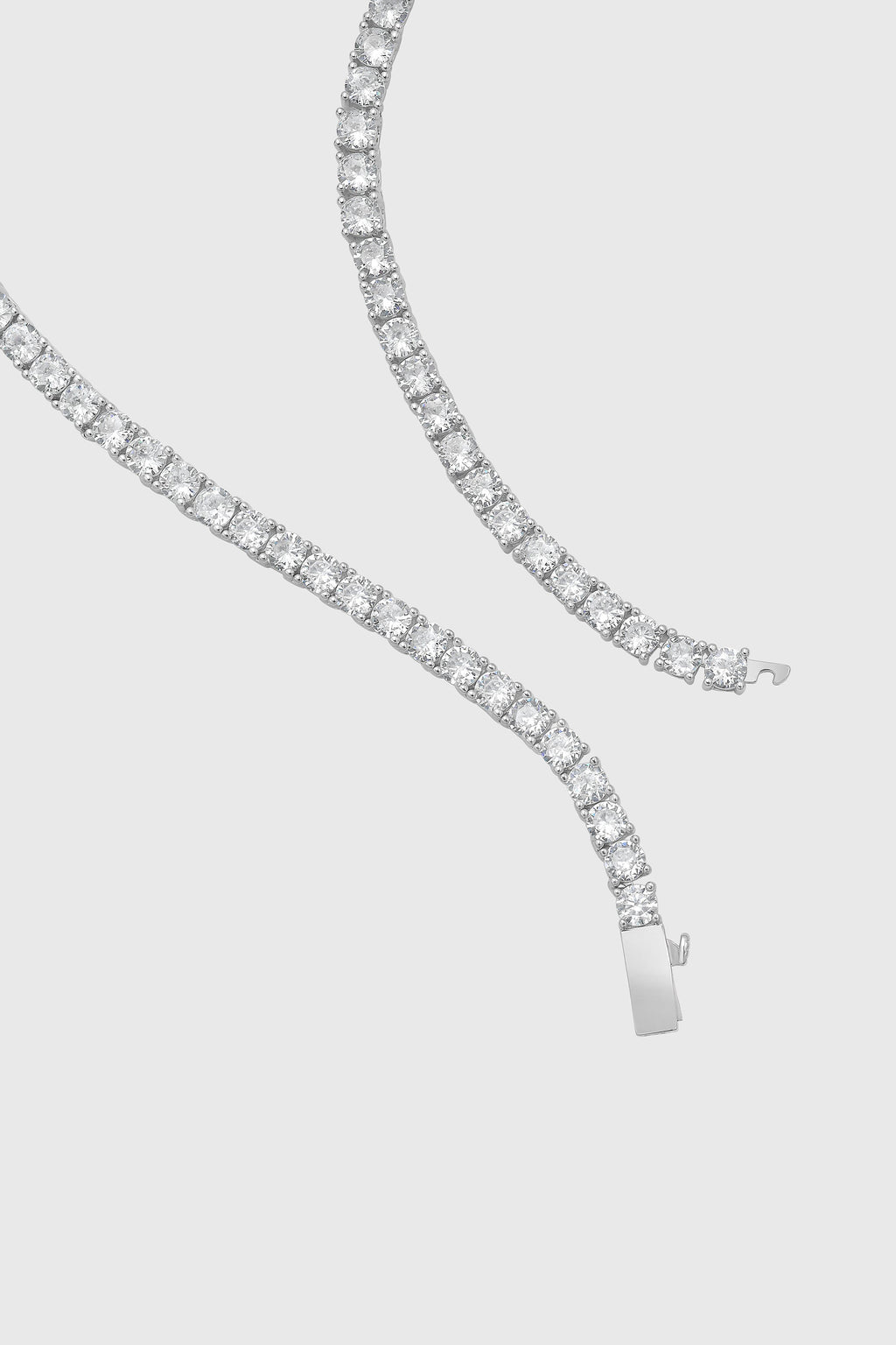 4MM Round Brilliant Tennis Necklace - Necklaces