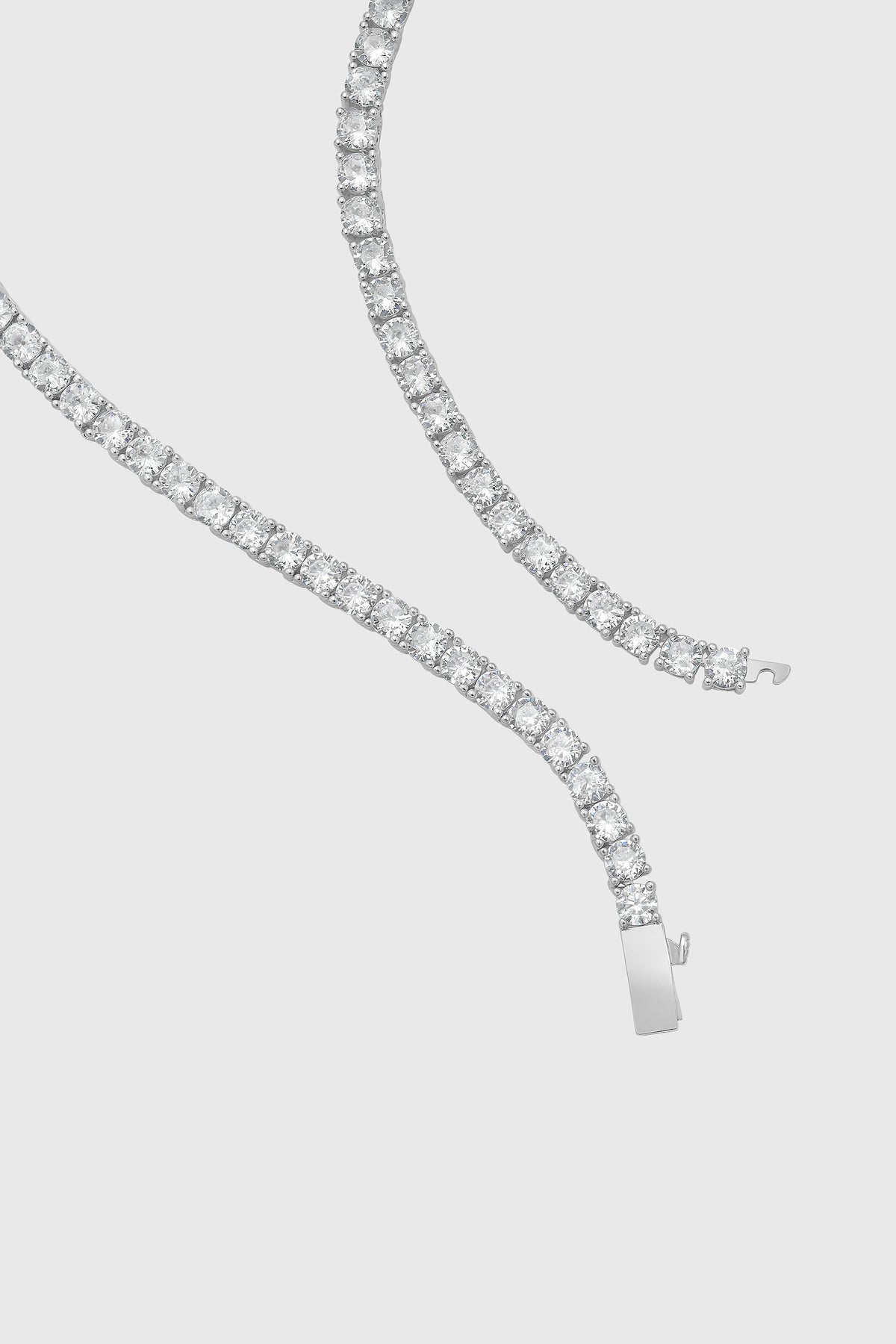4MM Round Brilliant Tennis Necklace - Necklaces