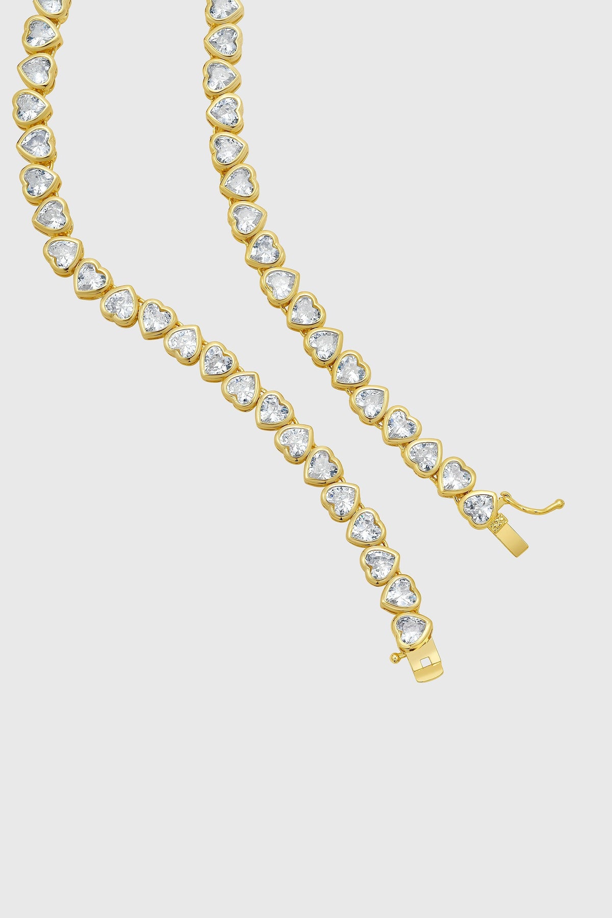 Heart Tennis Necklace - Necklaces