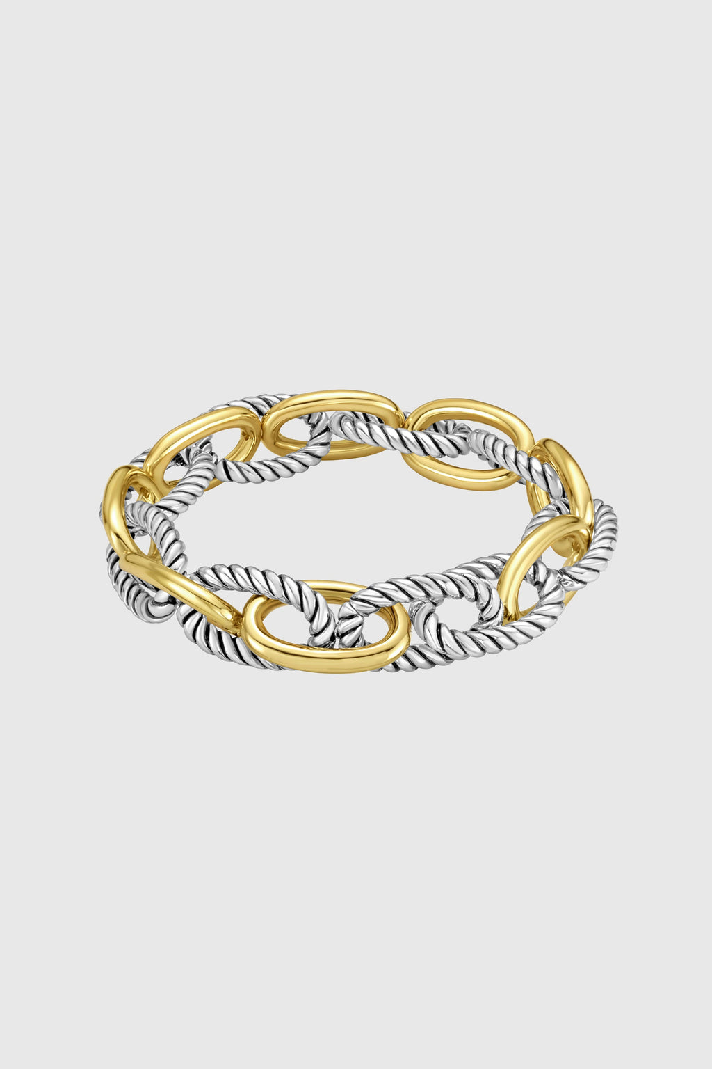Two-Tone Twisted Link Bracelet - Bracelets