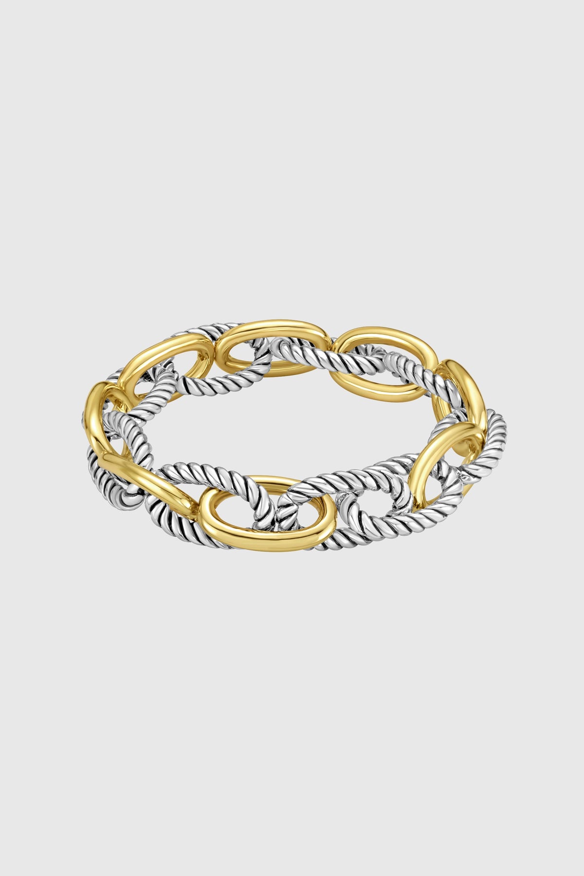 Two-Tone Twisted Link Bracelet - Bracelets