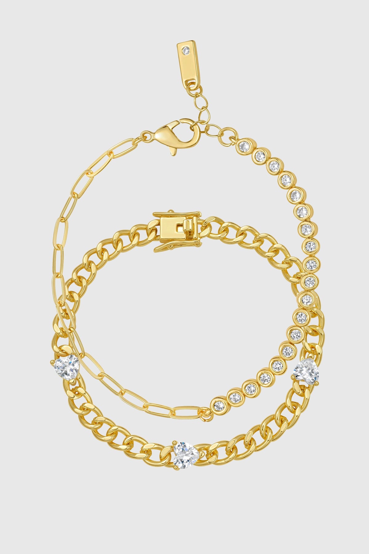 Mixed Chain Bracelet Set - Bracelets