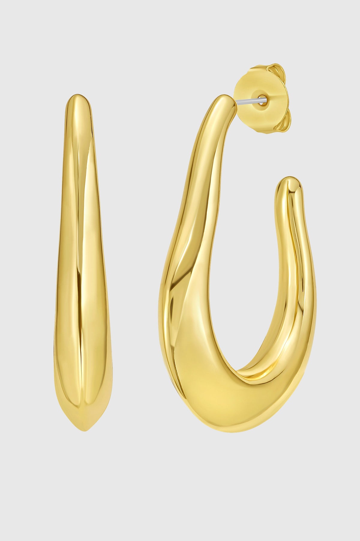 Sculptural Hoop Earrings - Necklaces