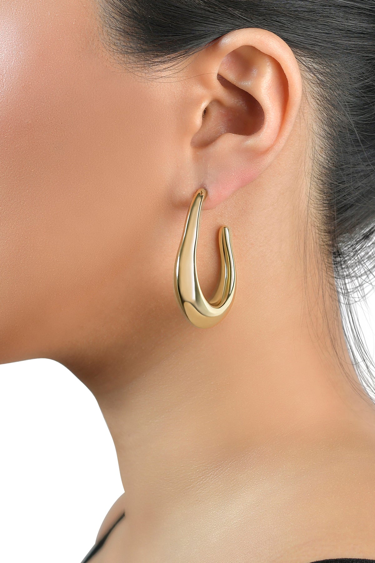 Sculptural Hoop Earrings - Necklaces