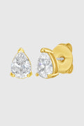 Pear Stud Earrings - Necklaces