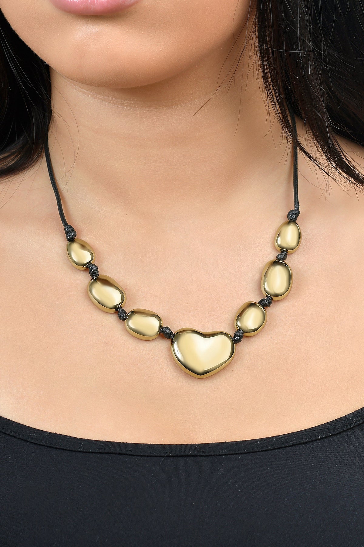 Organic Bead Statement Necklace - Necklaces