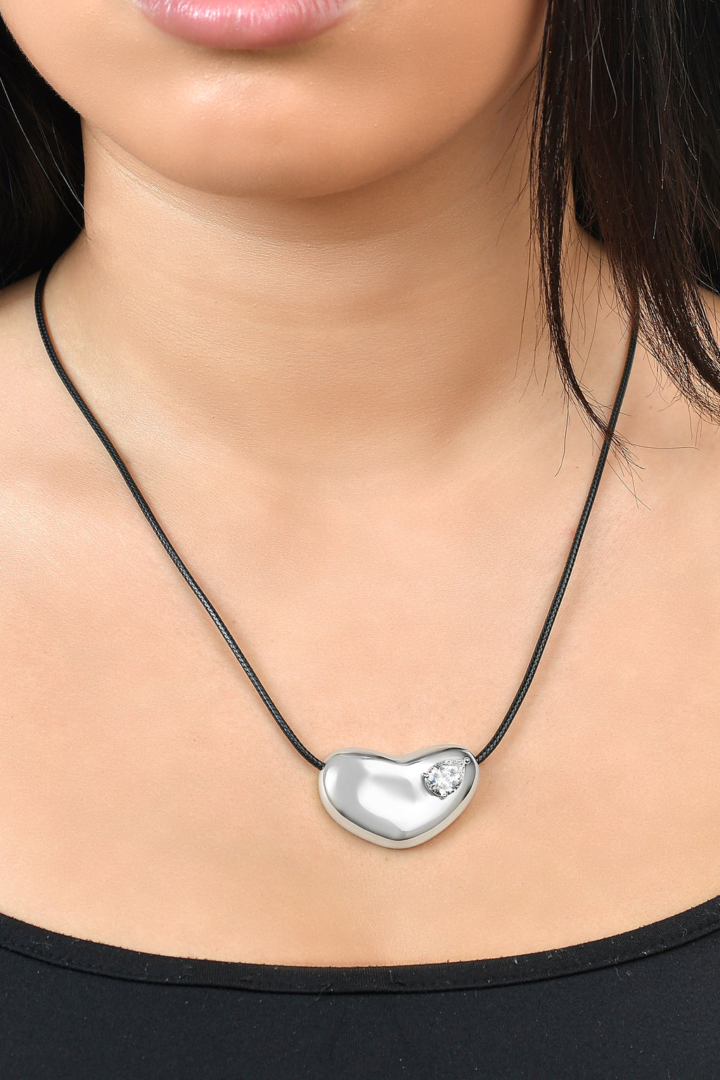 Organic Pebble Pendant Necklace - Necklaces