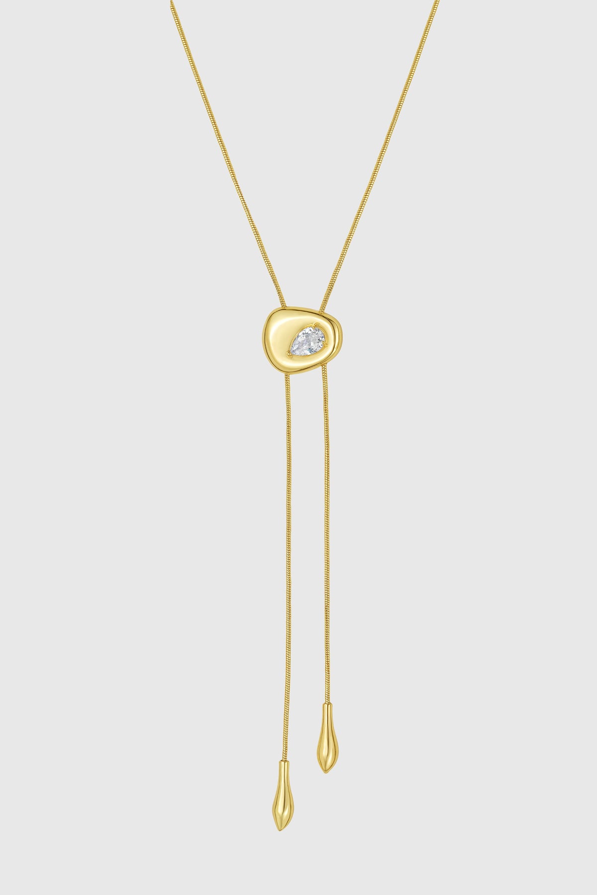 Organic Pebble Slider Necklace - Necklaces