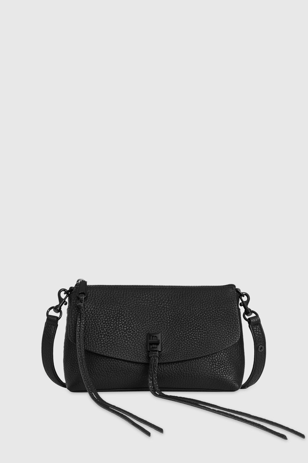 Darren Top Zip Crossbody - Crossbody Bags - Black