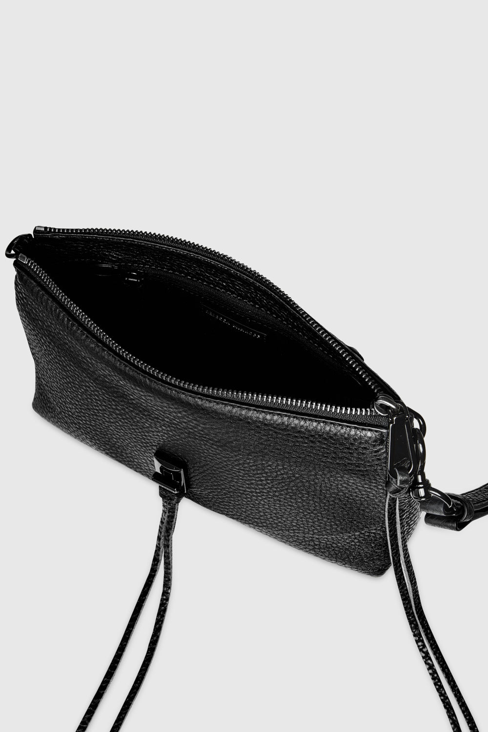 Darren Top Zip Crossbody - Crossbody Bags - Black