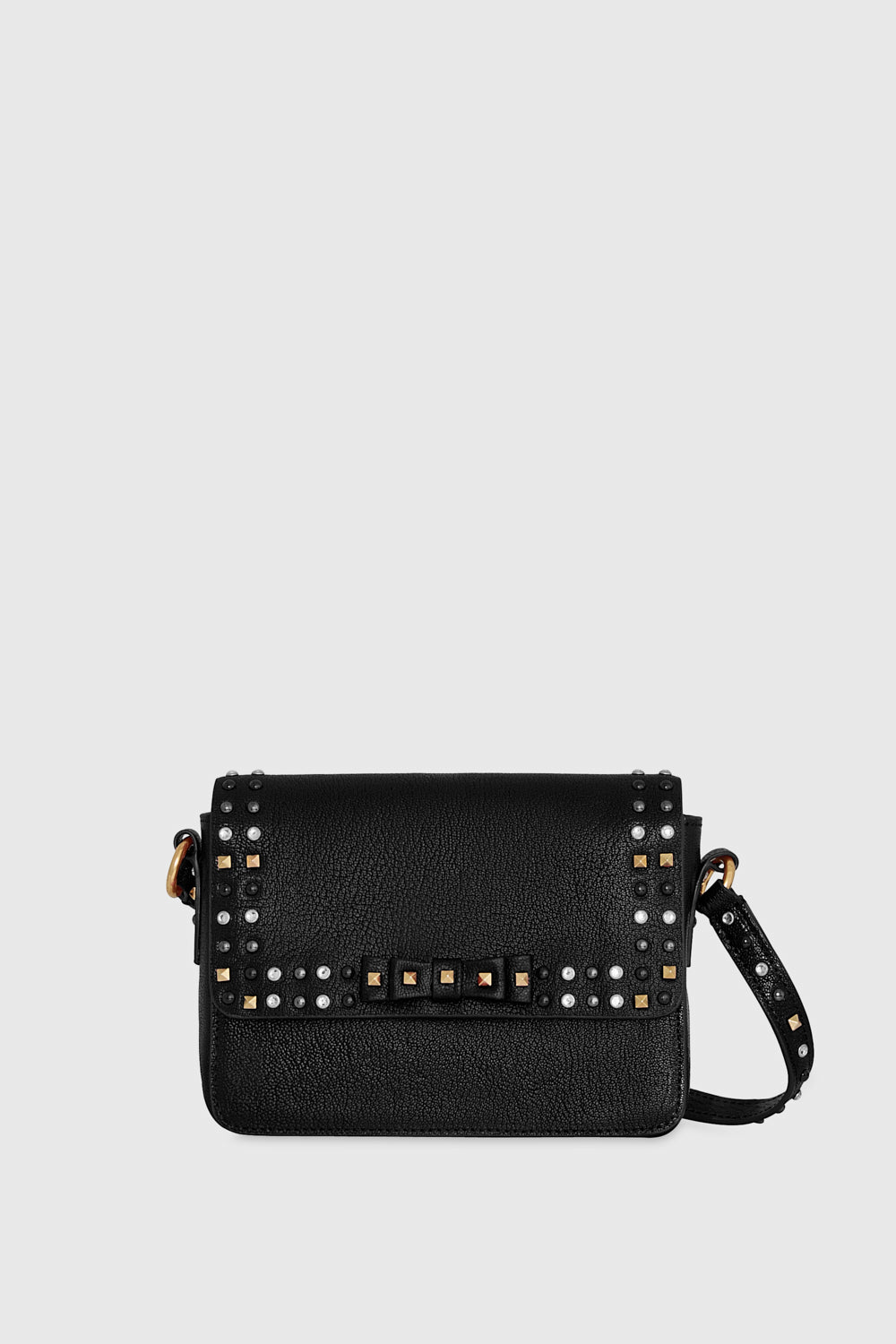 Bowie Studded Crossbody - Crossbody Bags - Black