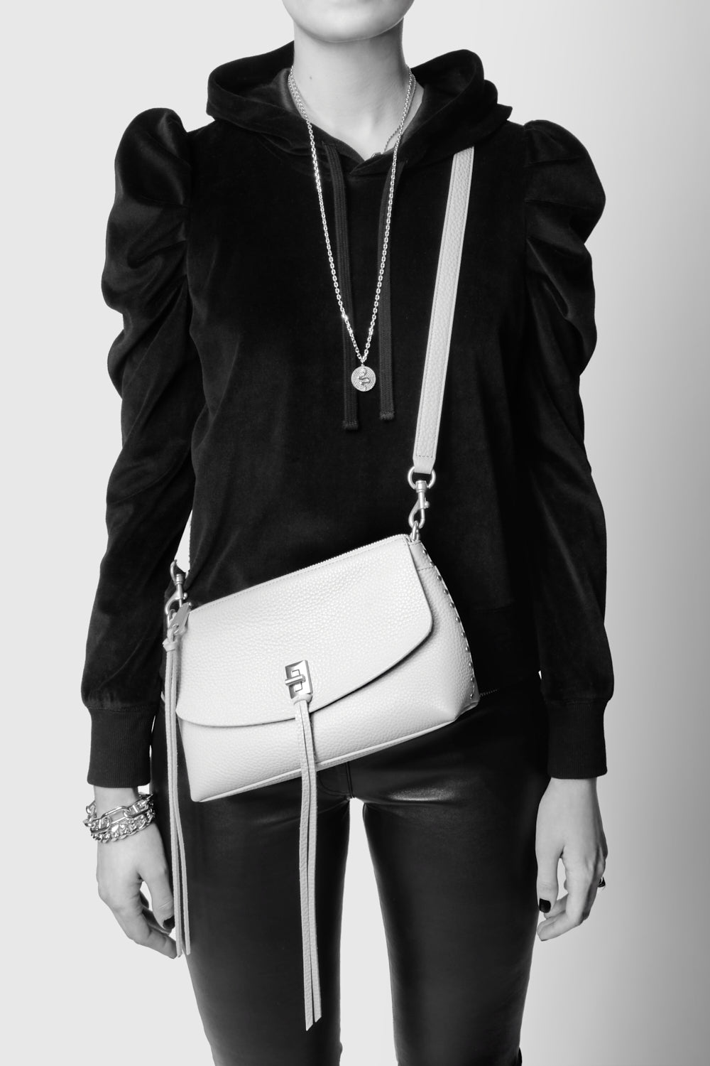 Darren Top Zip Crossbody - Crossbody Bags - Black