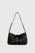 Megan Small Shoulder Bag With Celestial Studs - Shoulder Bags