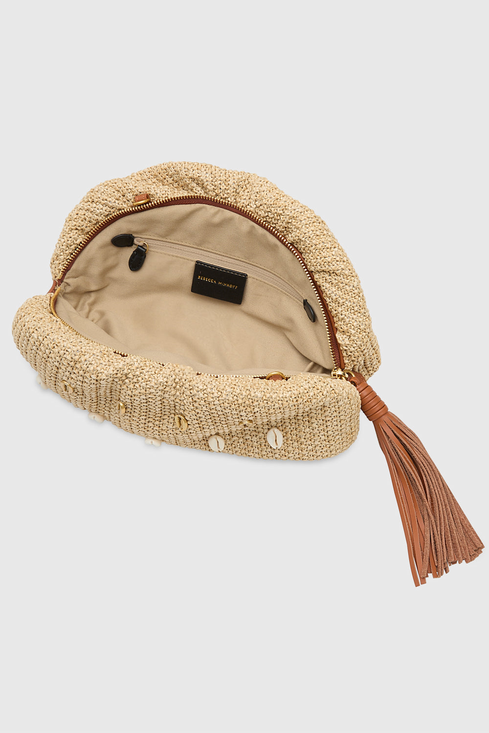 Ruched Clutch - Clutches & Minaudieres - Natural