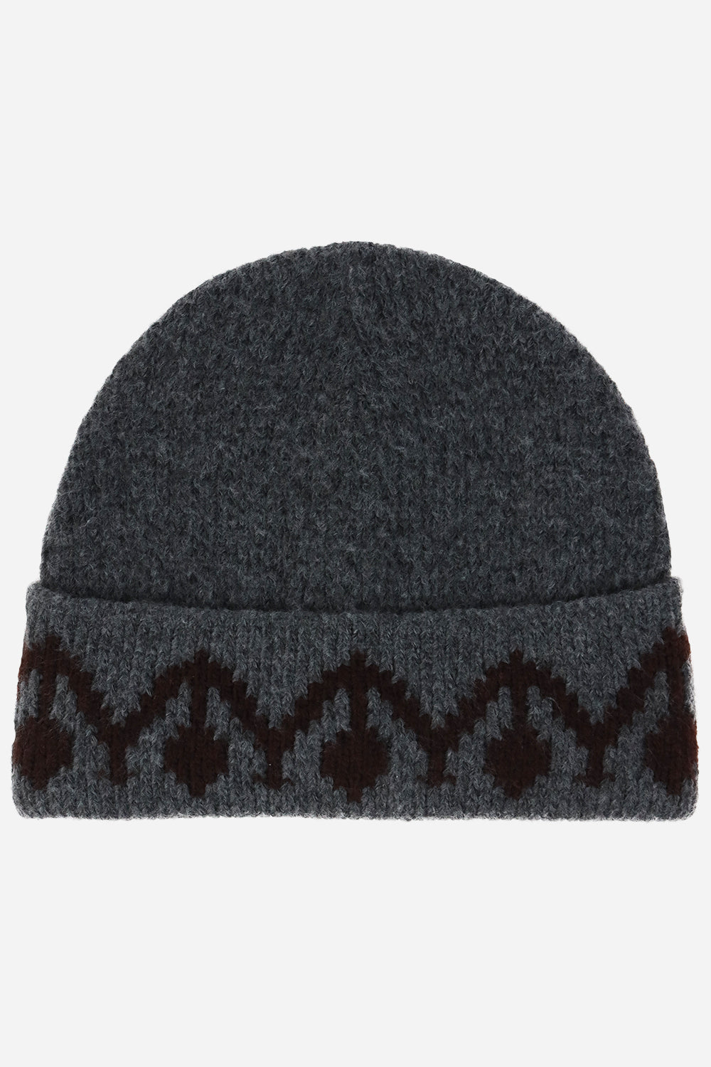 Monogram Cuff Knit Beanie - Hats & Beanies - Grey