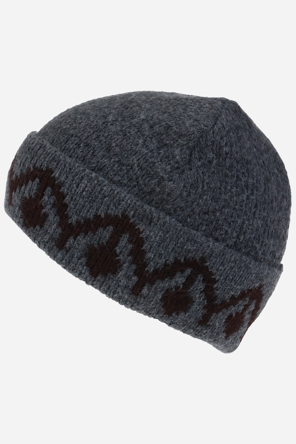 Monogram Cuff Knit Beanie - Hats & Beanies - Grey