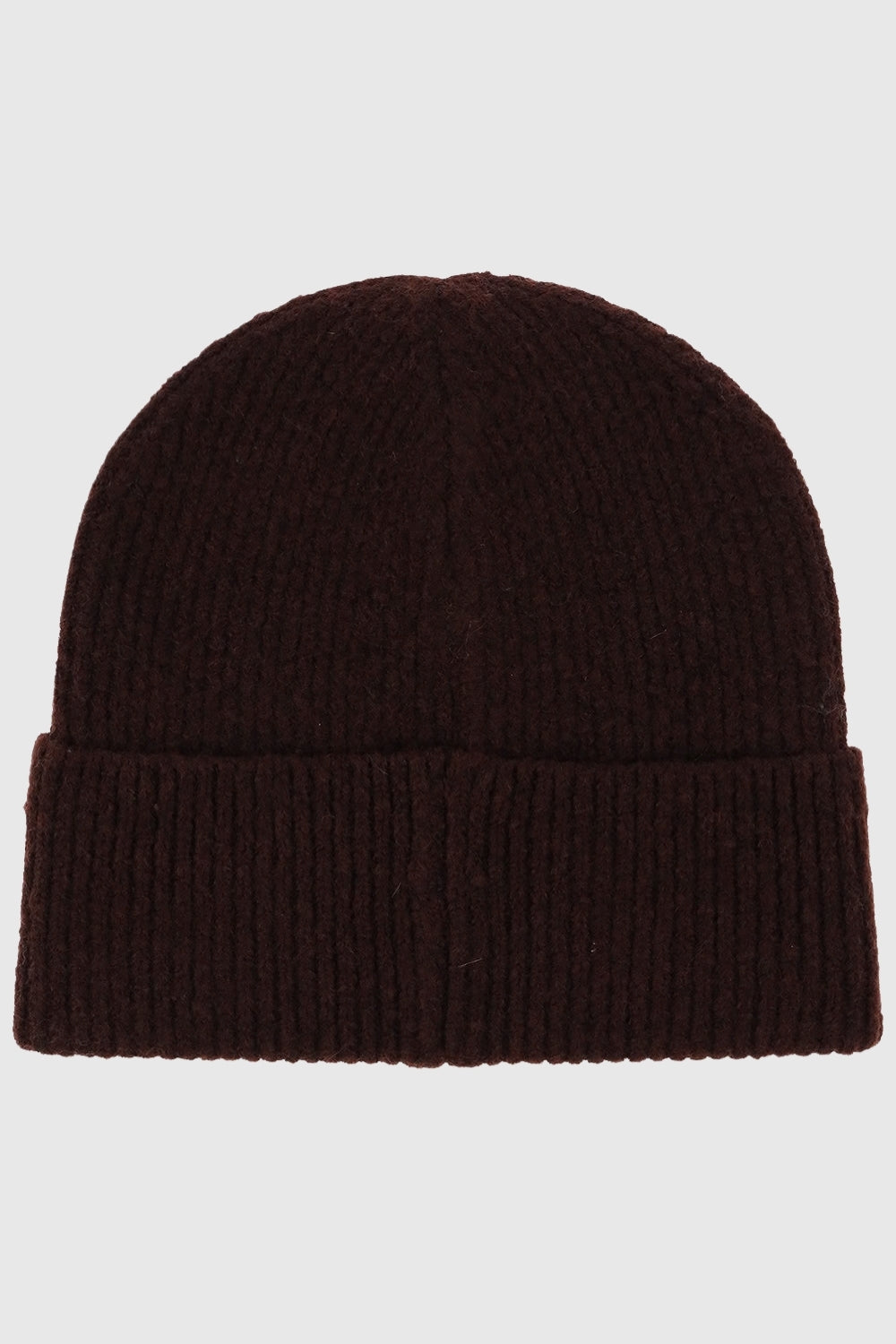 Rib Knit Cuff Beanie - Hats & Beanies - Brown