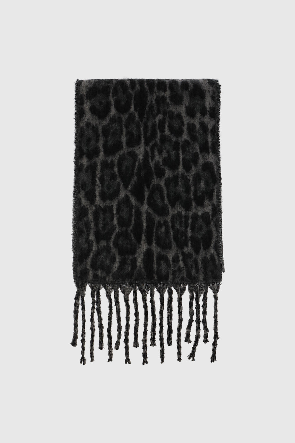 Brushed Woven Leopard Jacquard Scarf - Scarves & Shawls