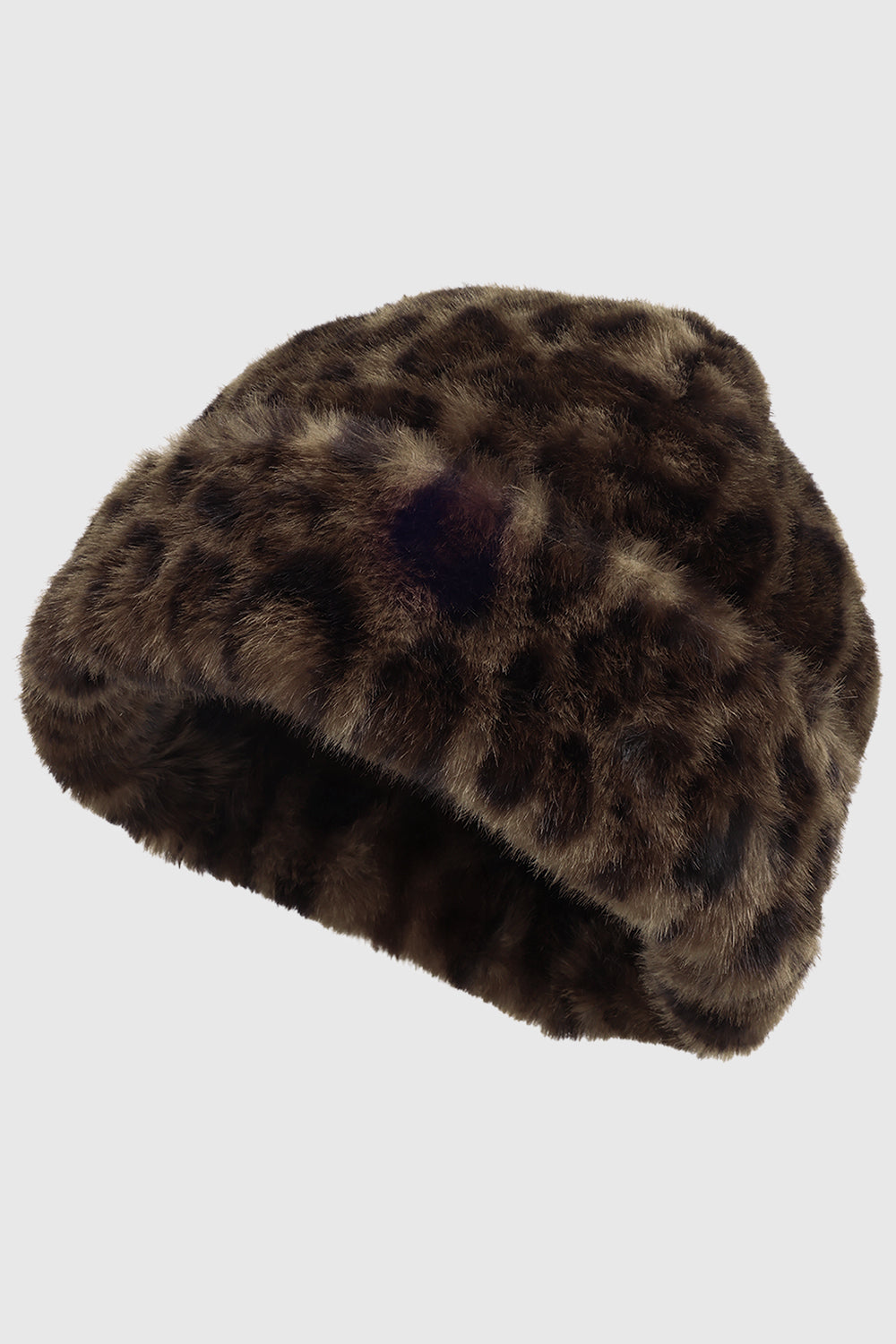 Faux Shearling Rounded Hat Brown - Hats & Beanies