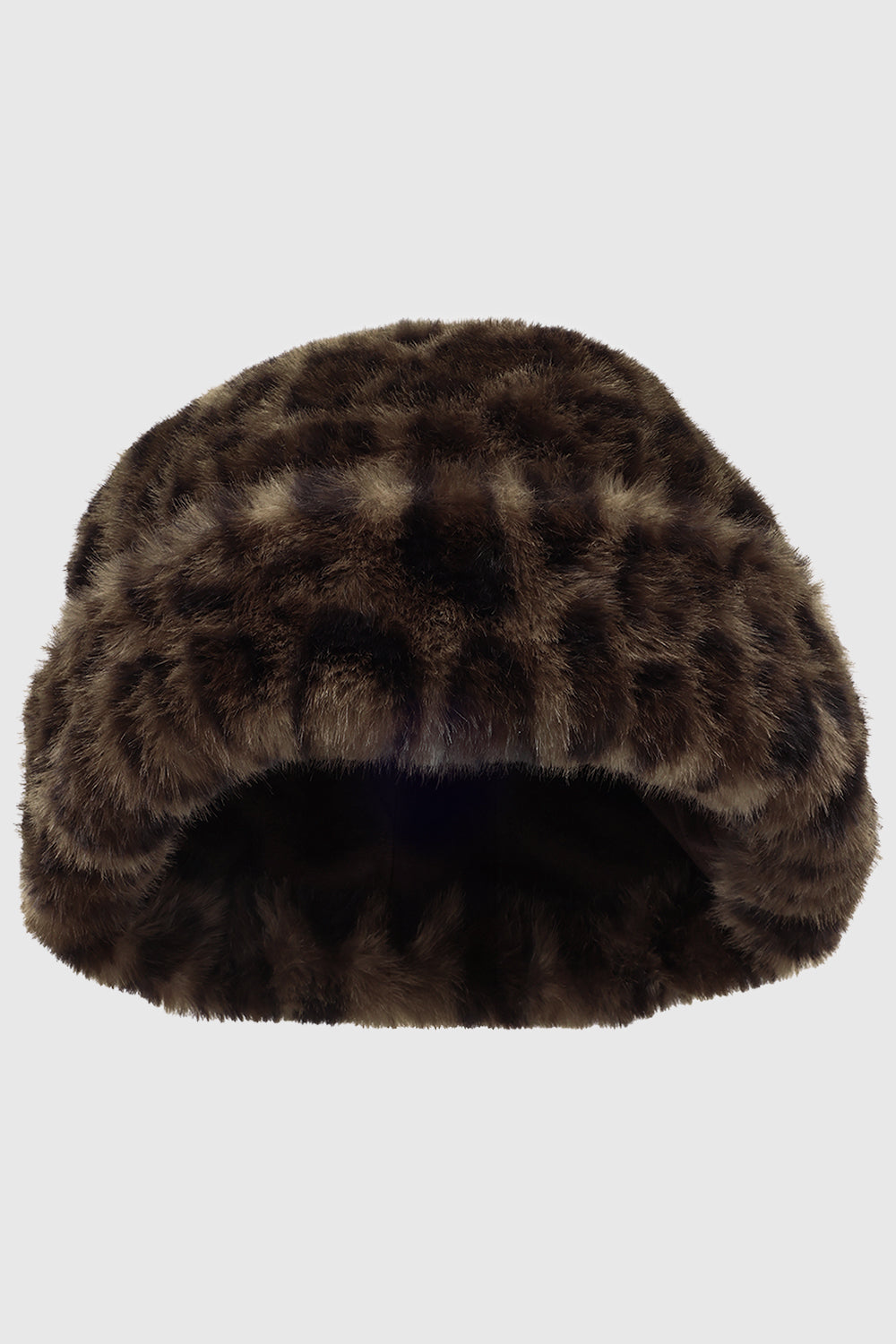 Faux Shearling Rounded Hat Brown - Hats & Beanies
