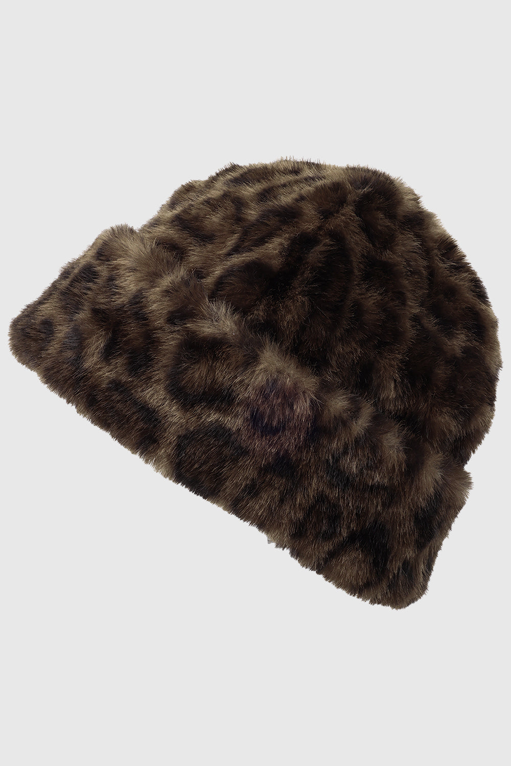 Faux Shearling Rounded Hat Brown - Hats & Beanies