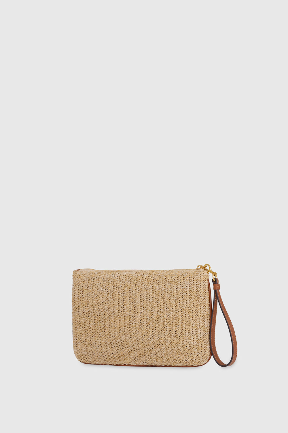 Ashlee Raffia Wristlet Pouch With Seashell Accents - Wristlets & Pouches