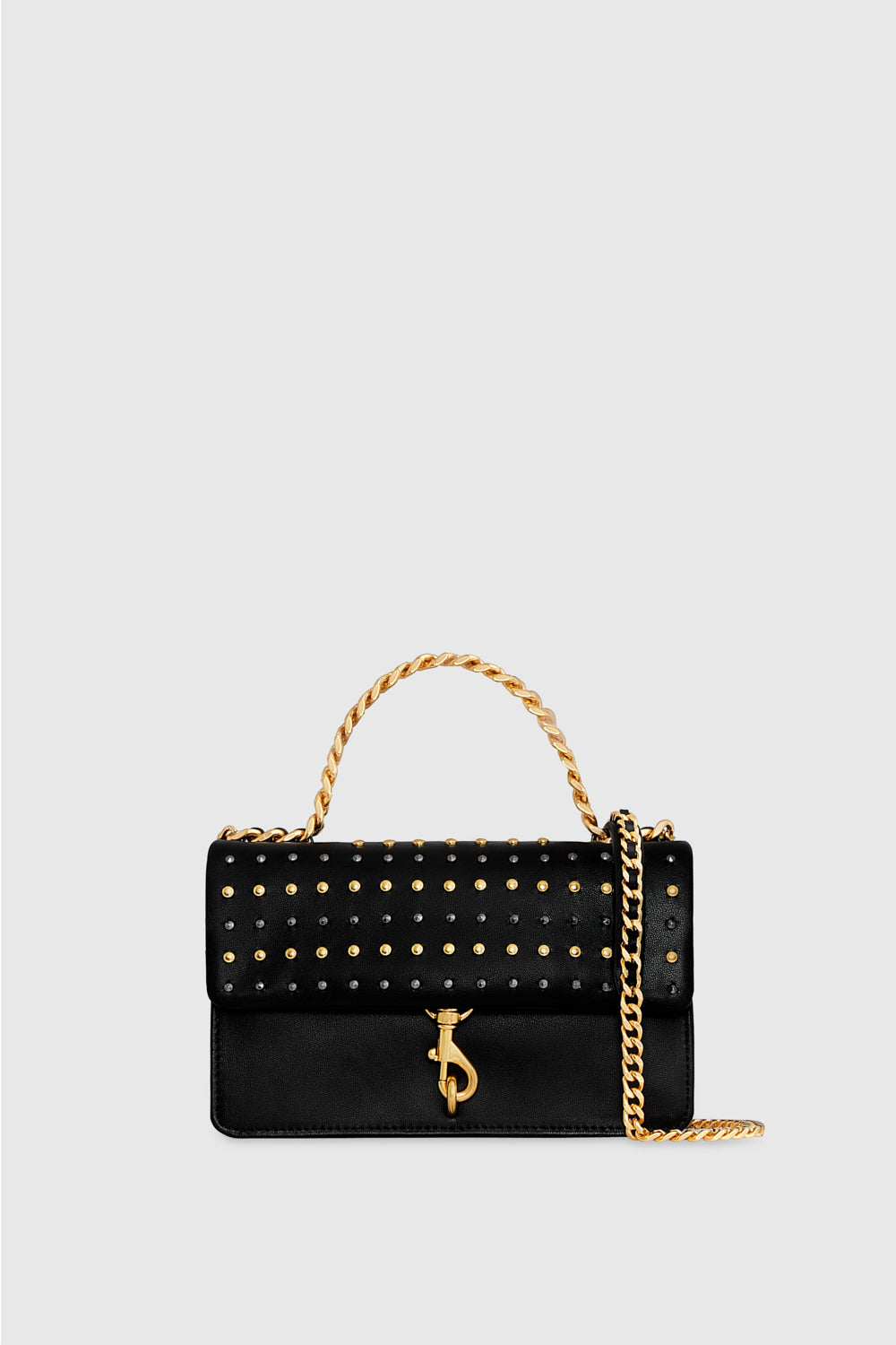 Edie Studded Mini Crossbody On A Chain - Crossbody Bags