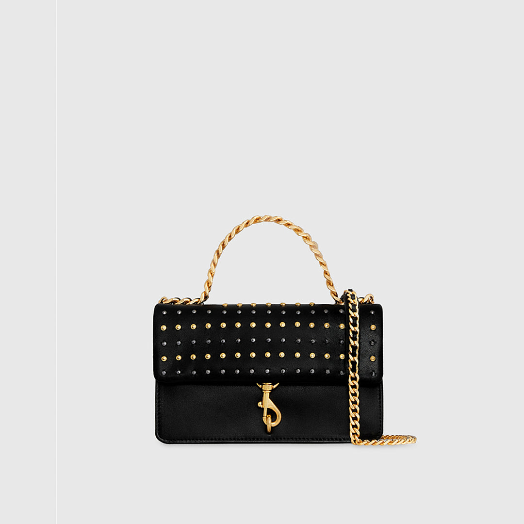 Edie Studded Mini Crossbody On A Chain - Crossbody Bags