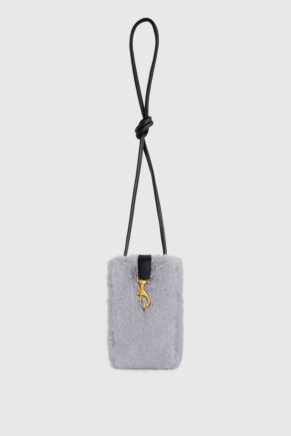 Fur Phone Crossbody - Crossbody Bags - Grey