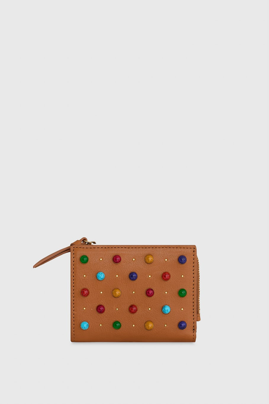 Megan Slim Wallet With Cabachon Studs - Wallets & Card Cases