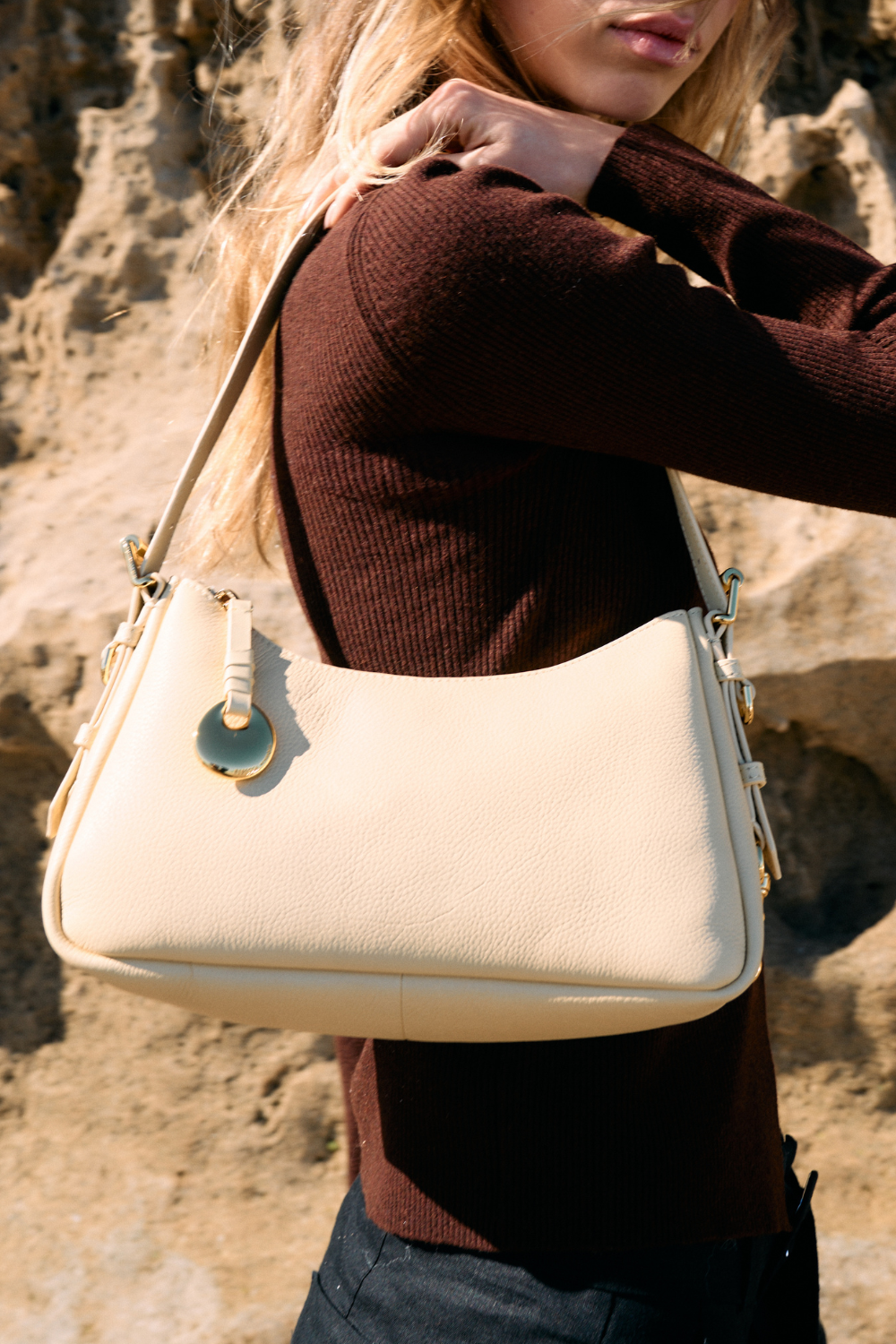 Mia Small Shoulder Bag - Shoulder Bags - Chamois
