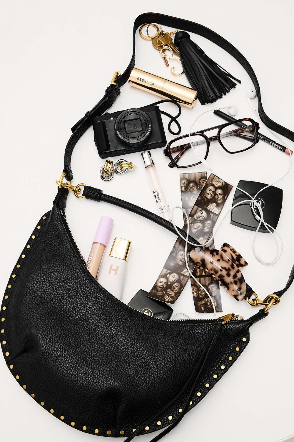 Darren Small Crescent Crossbody - Crossbody Bags - Black